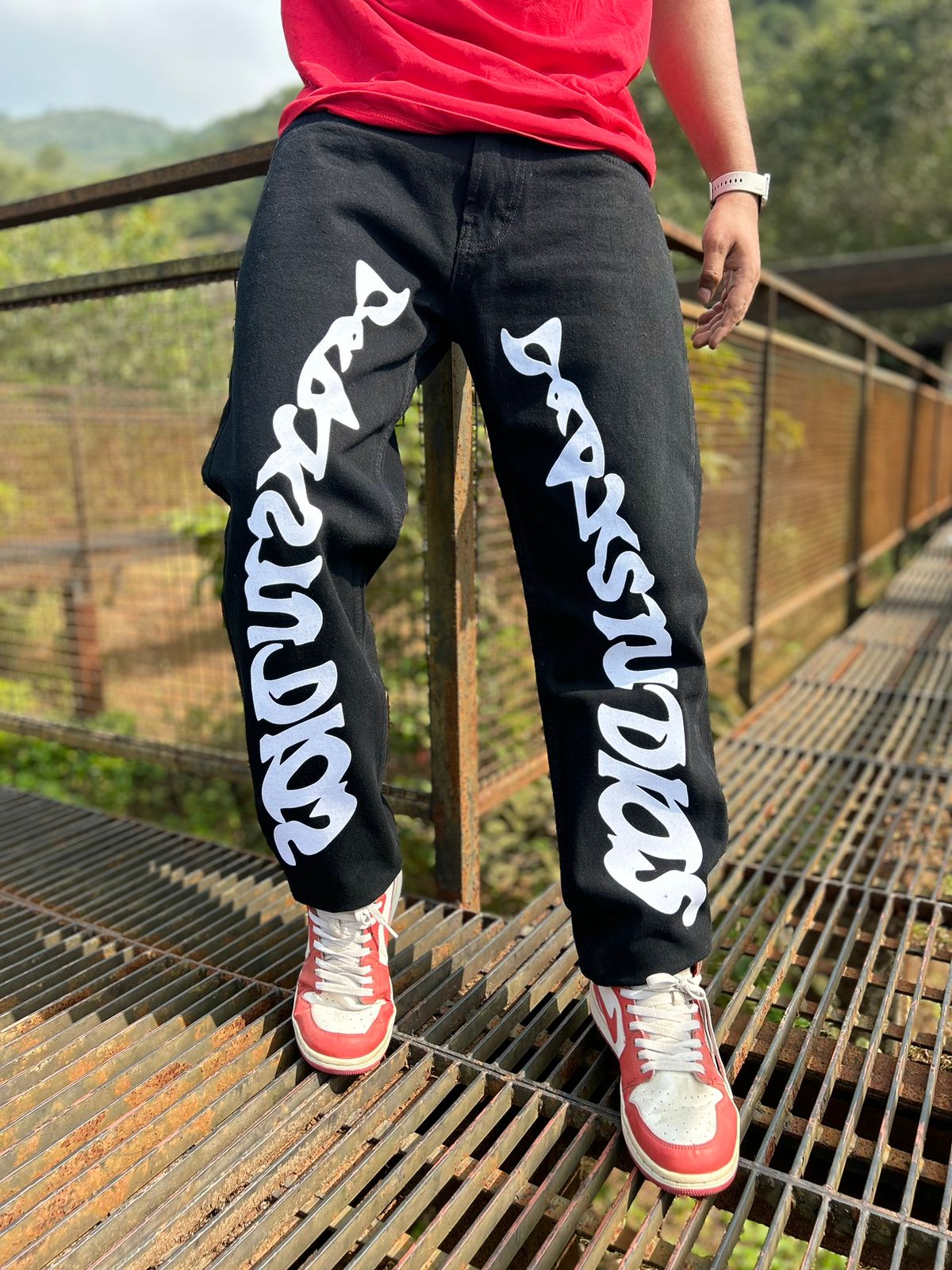 Dark Studio Black Straight Fit Denim Jeans