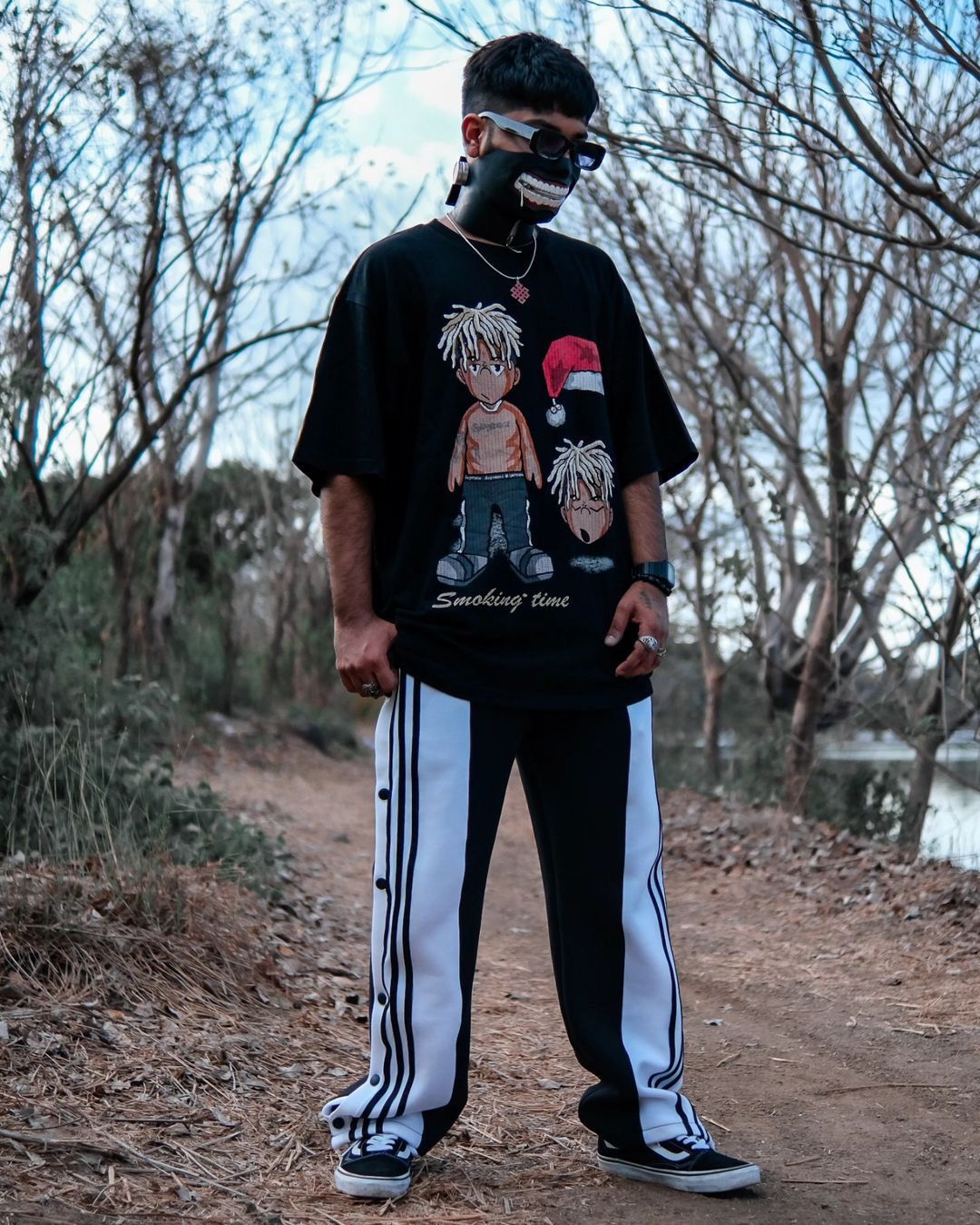 Stylish Black Button Joggers for Mens