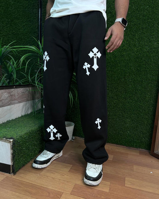 Aesthetic Cross Baggy Fit Trackpant