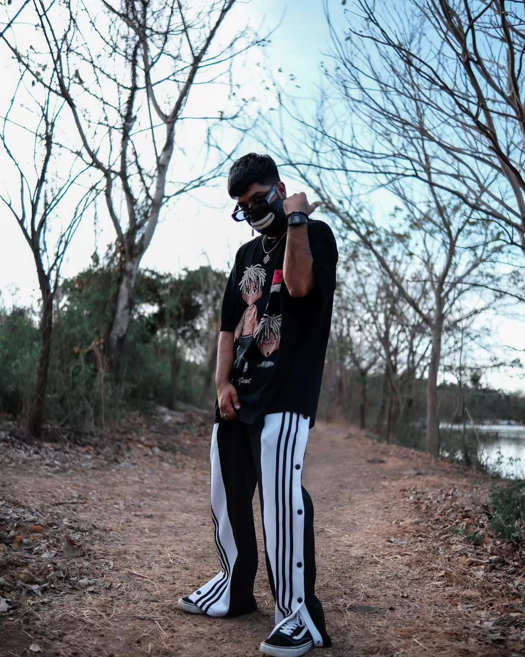 Stylish Black Button Joggers for Mens