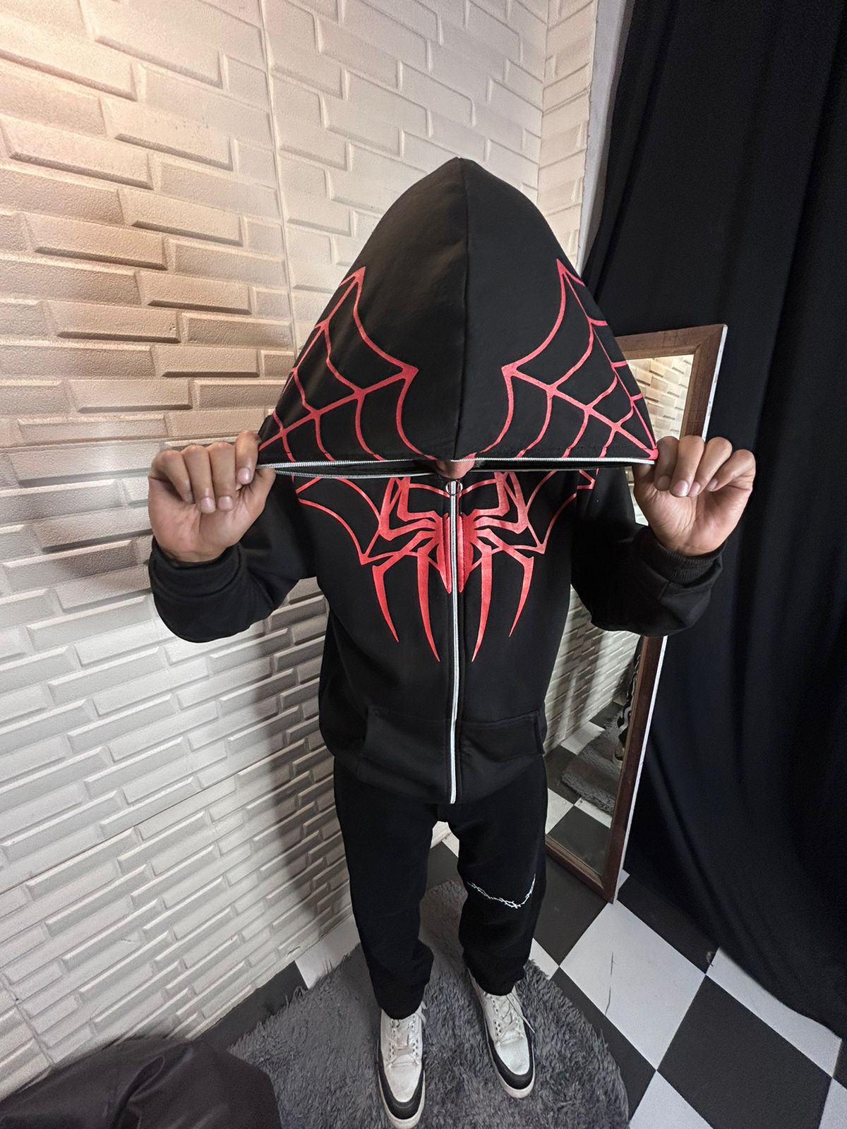 Black Spidermen Edition Zipper Hoodie