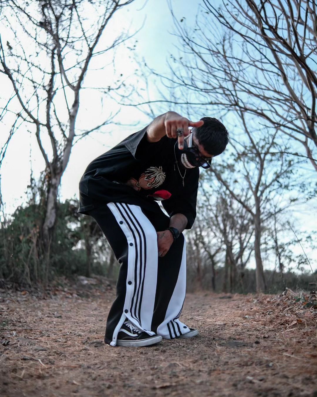Stylish Black Button Joggers for Mens