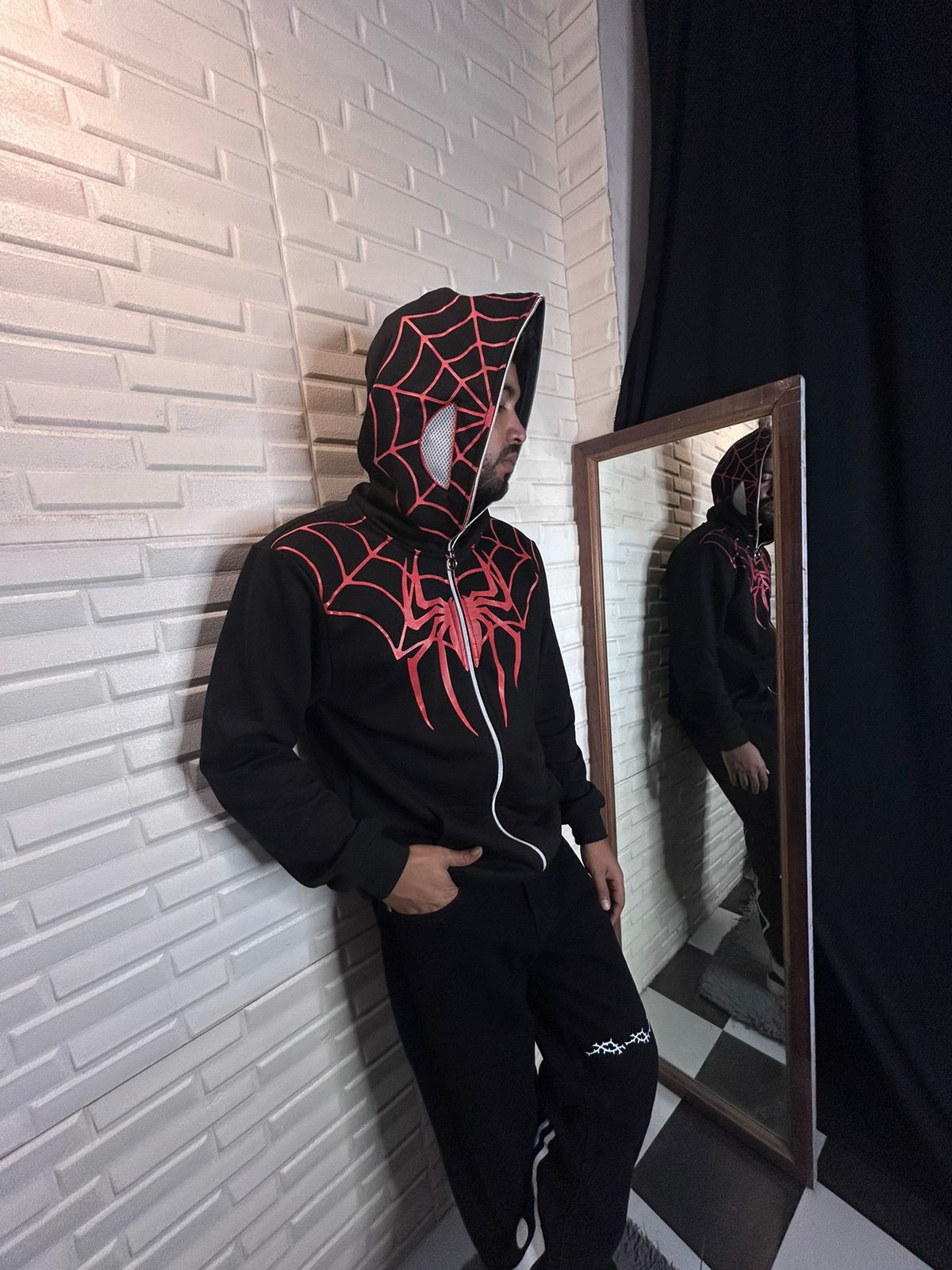 Black Spidermen Edition Zipper Hoodie