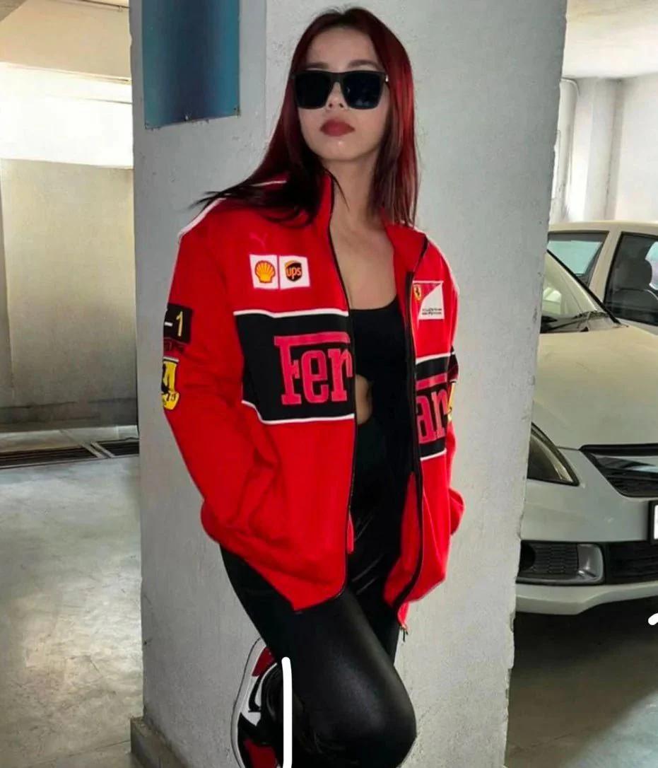 Red Colour Ferrari F1 Racing Jacket