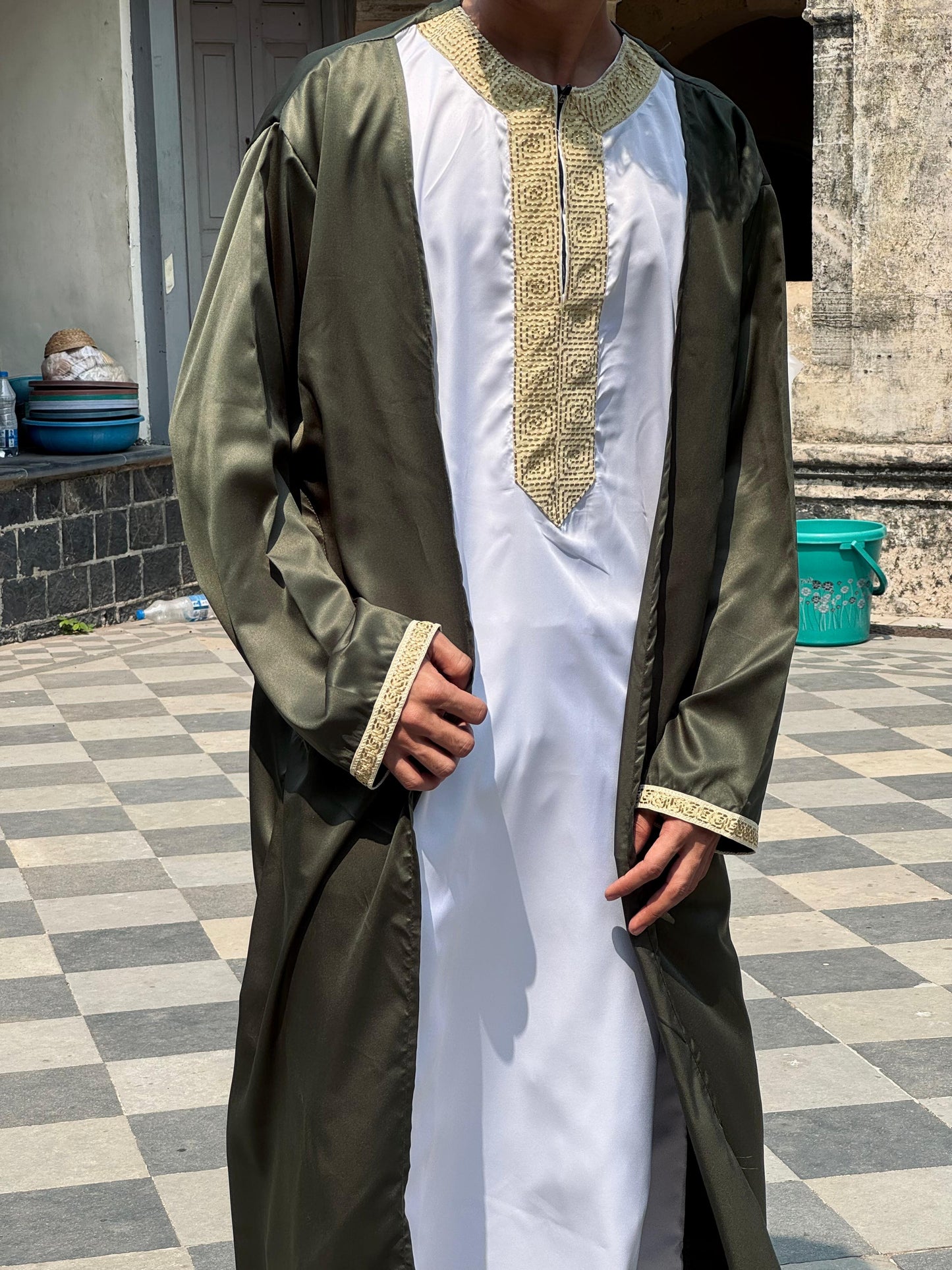 Olive Green Shrug Turkish Thobes