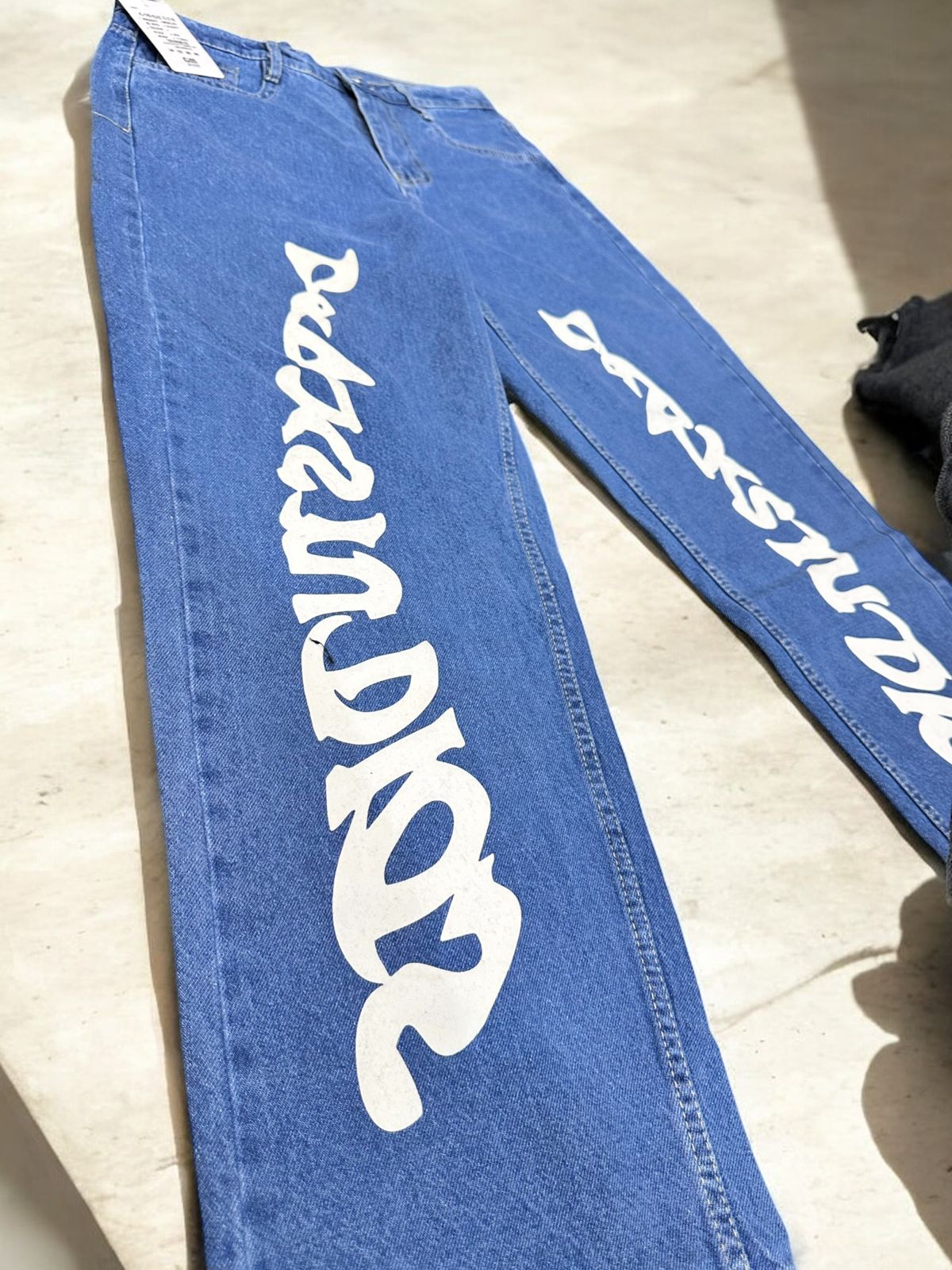 Darkstudios Sky Blue Straight Fit Denim Jeans