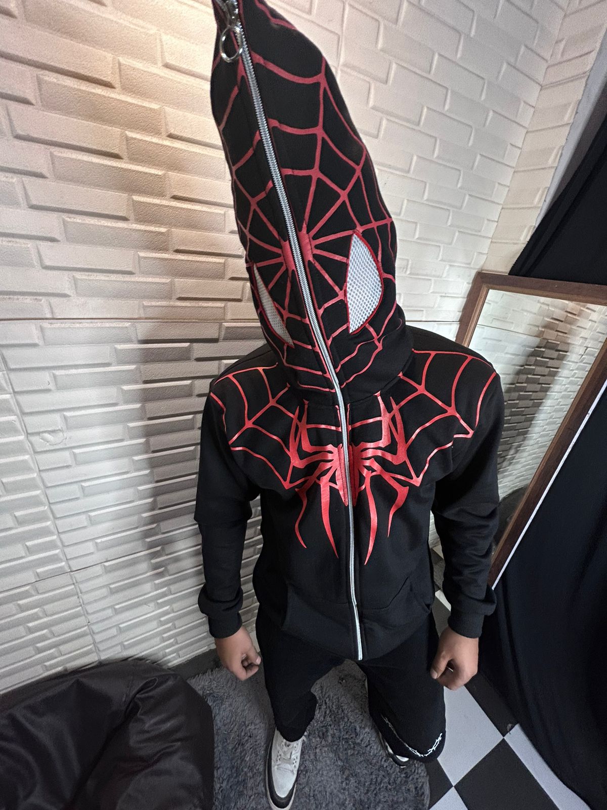 Black Spidermen Edition Zipper Hoodie