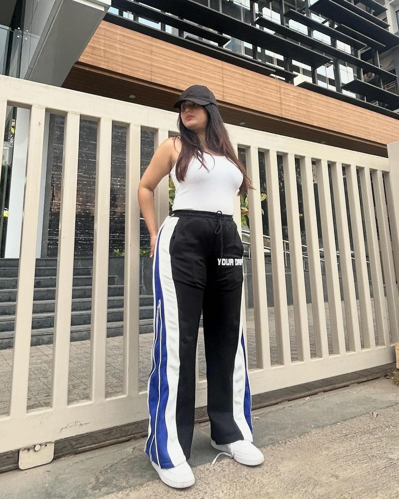 Zip Trip Blue Baggy Fit Pant