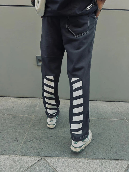 Off-White Print Black Cotton Pant