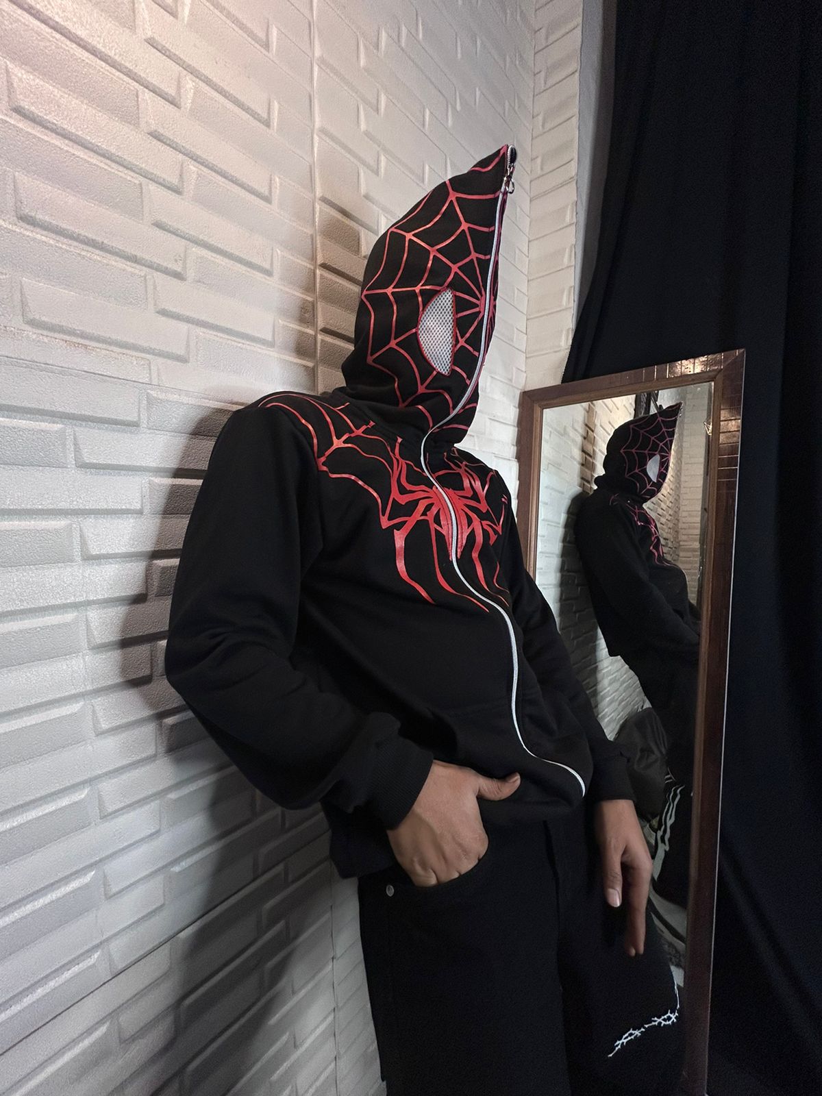 Black Spidermen Edition Zipper Hoodie
