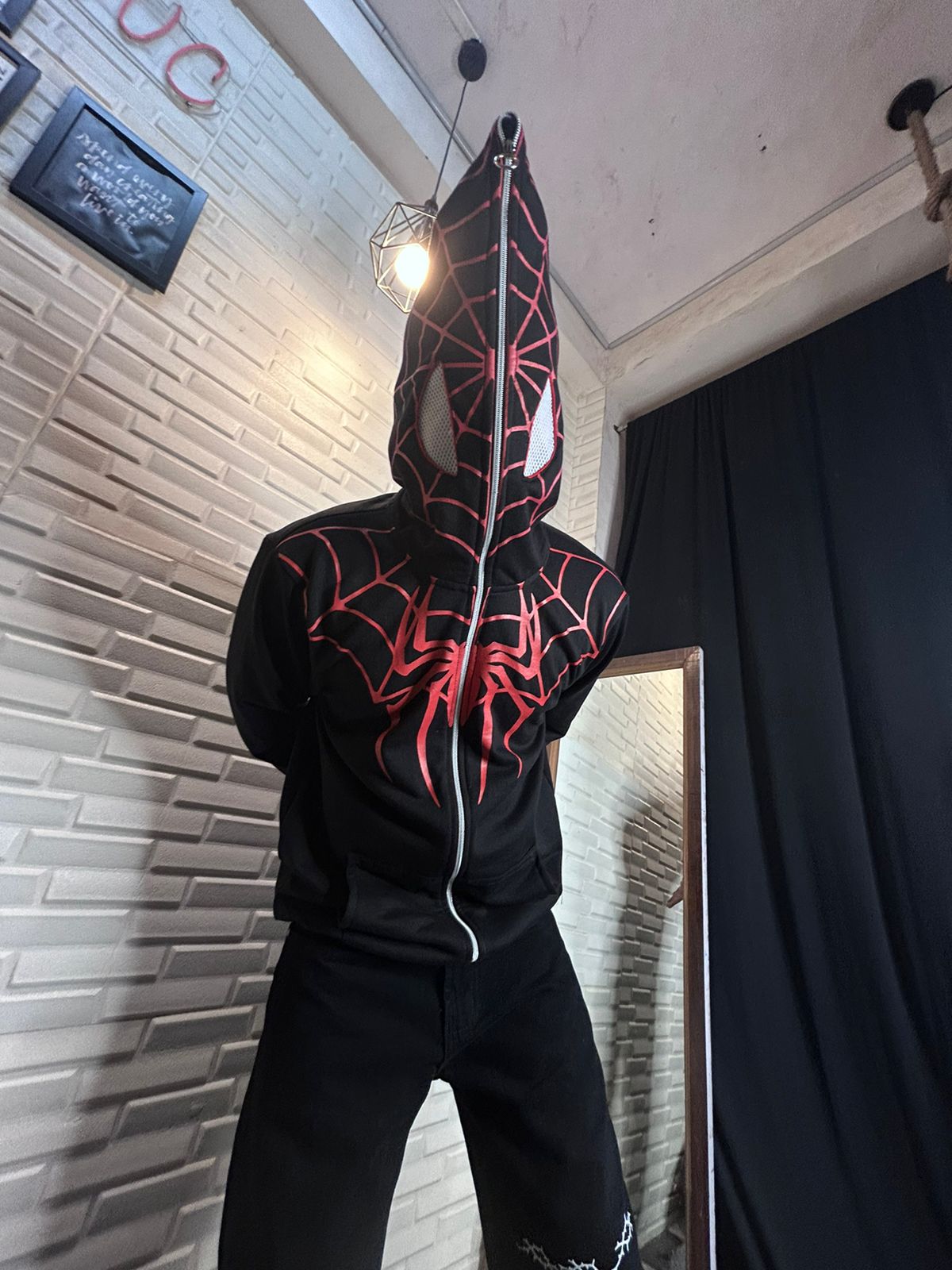 Black Spidermen Edition Zipper Hoodie