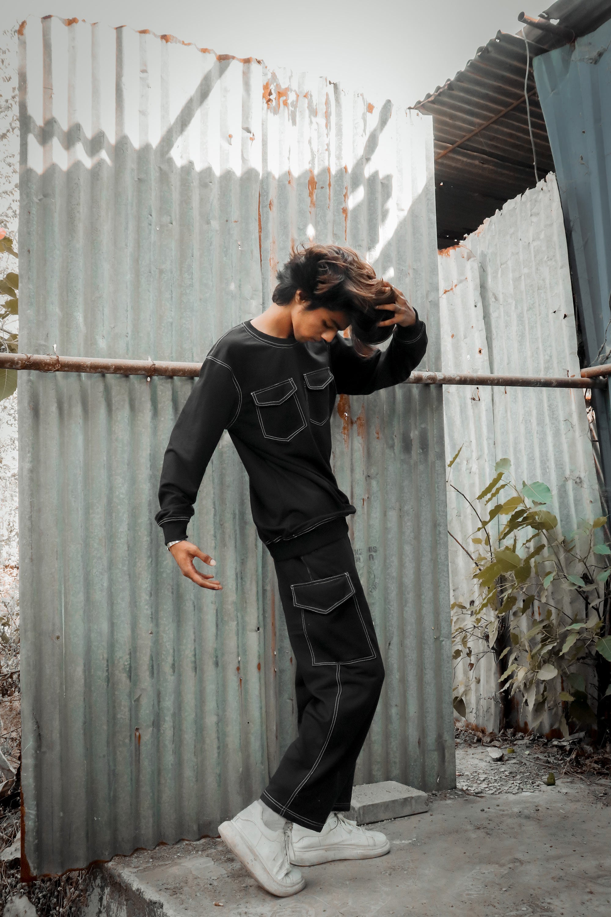 Black Contrast Stitch Coords set Your Drip