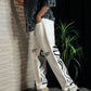 Drippy Trippy White Straight Fit Baggy Jeans