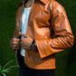 Boxy Fit Synthetic Leather Jacket by Yourdrip
