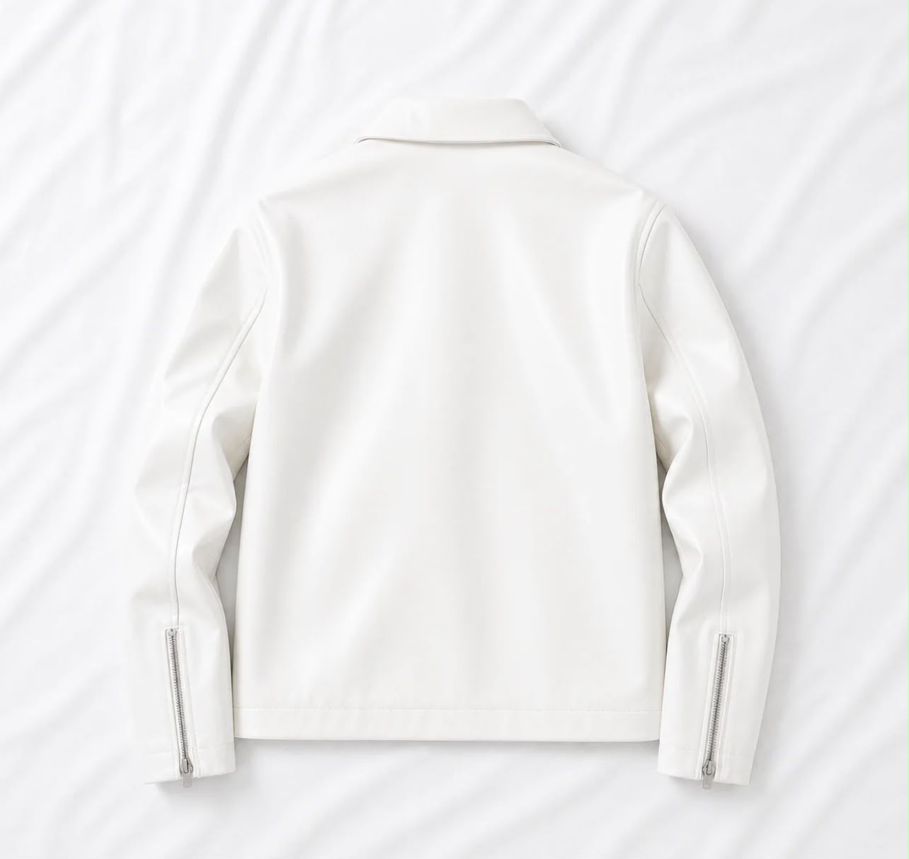 Premium Leather Jacket Collection – Boxy Fit White & Black