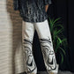 Drippy Trippy White Straight Fit Baggy Jeans