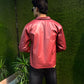 Boxy Fit Synthetic Leather Jacket by Yourdrip