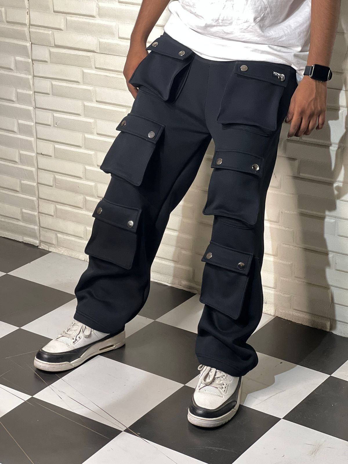 Buy Krystle Men's Cotton Slim fit Cargo Trouser Pant 6 Pocket (Green, 28)  at Amazon.in
