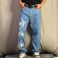 Hardcore Blue Straight Fit Denim Jeans
