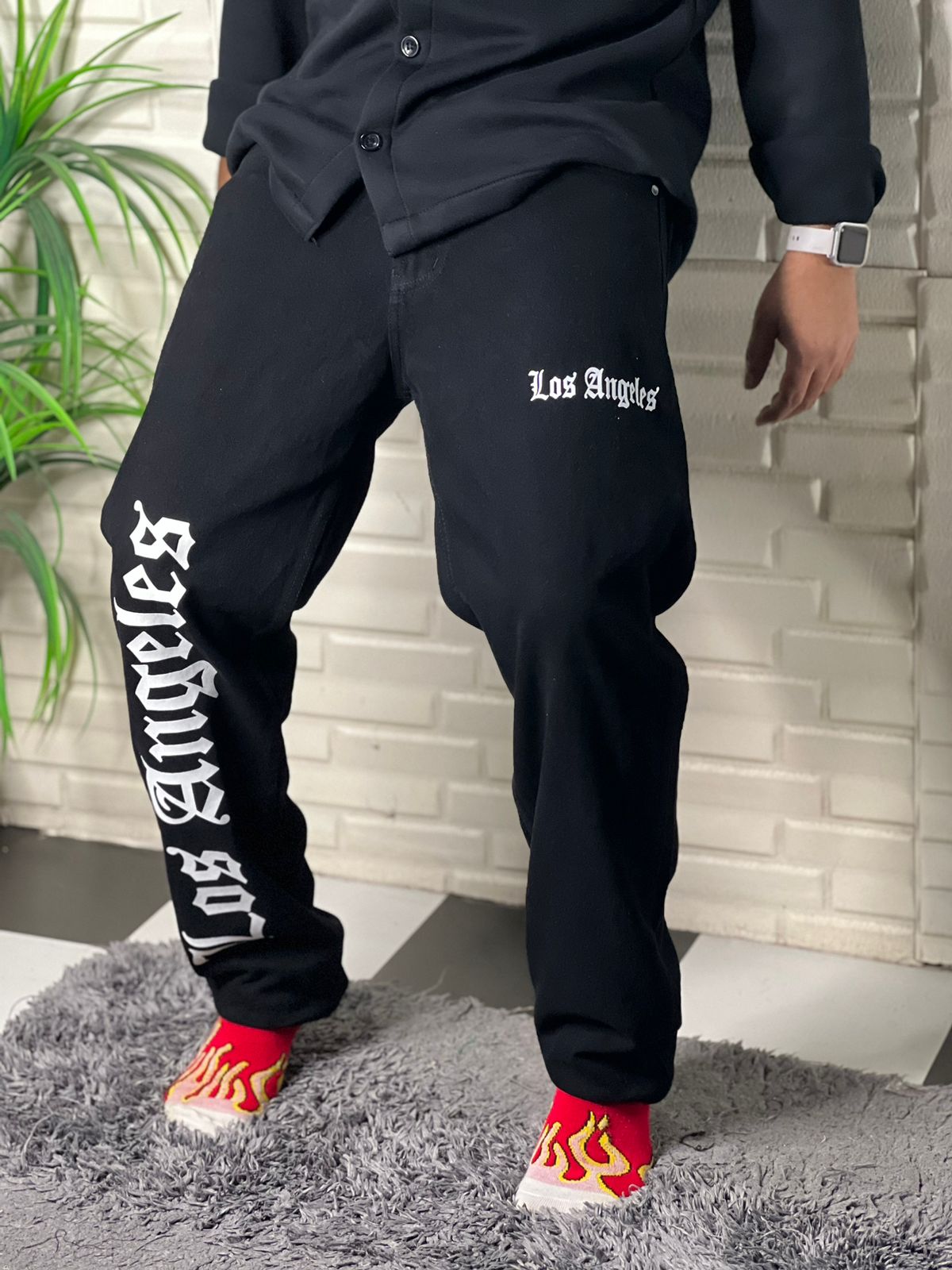 Los Angeles Straight Fit Baggy Jeans For Men