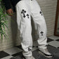 Aesthetic White Straight Fit Baggy Jeans For Men