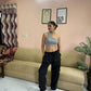 Straight Fit Snapbutton Pant