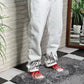 Flame White Straight Fit Baggy Jeans For Men