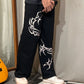 Inkstrike Black Cotton Straight Pant