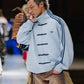 Sky Blue  CNY Edition - Luxury Suede Jacket