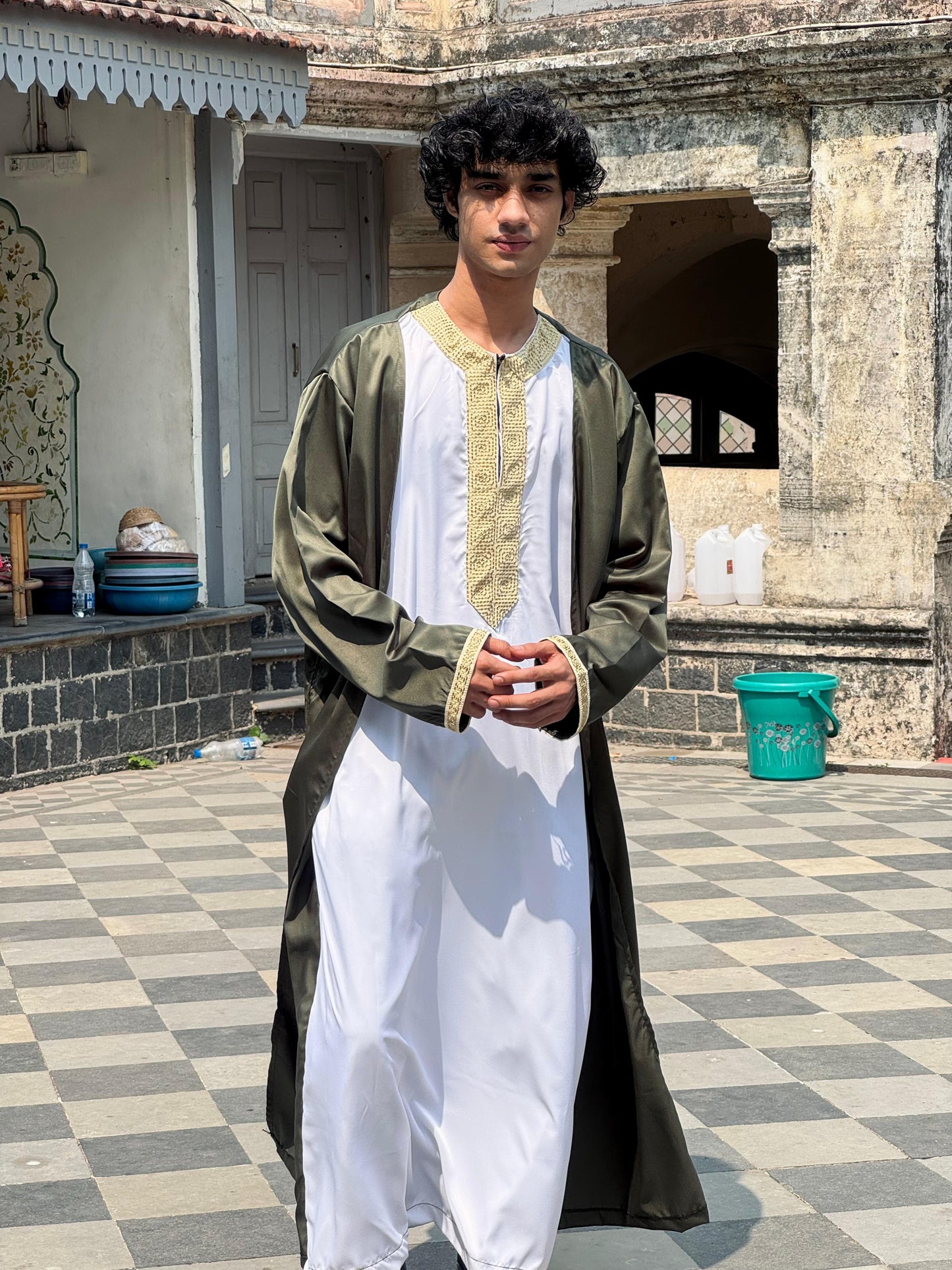 Olive Green Shrug Turkish Thobes