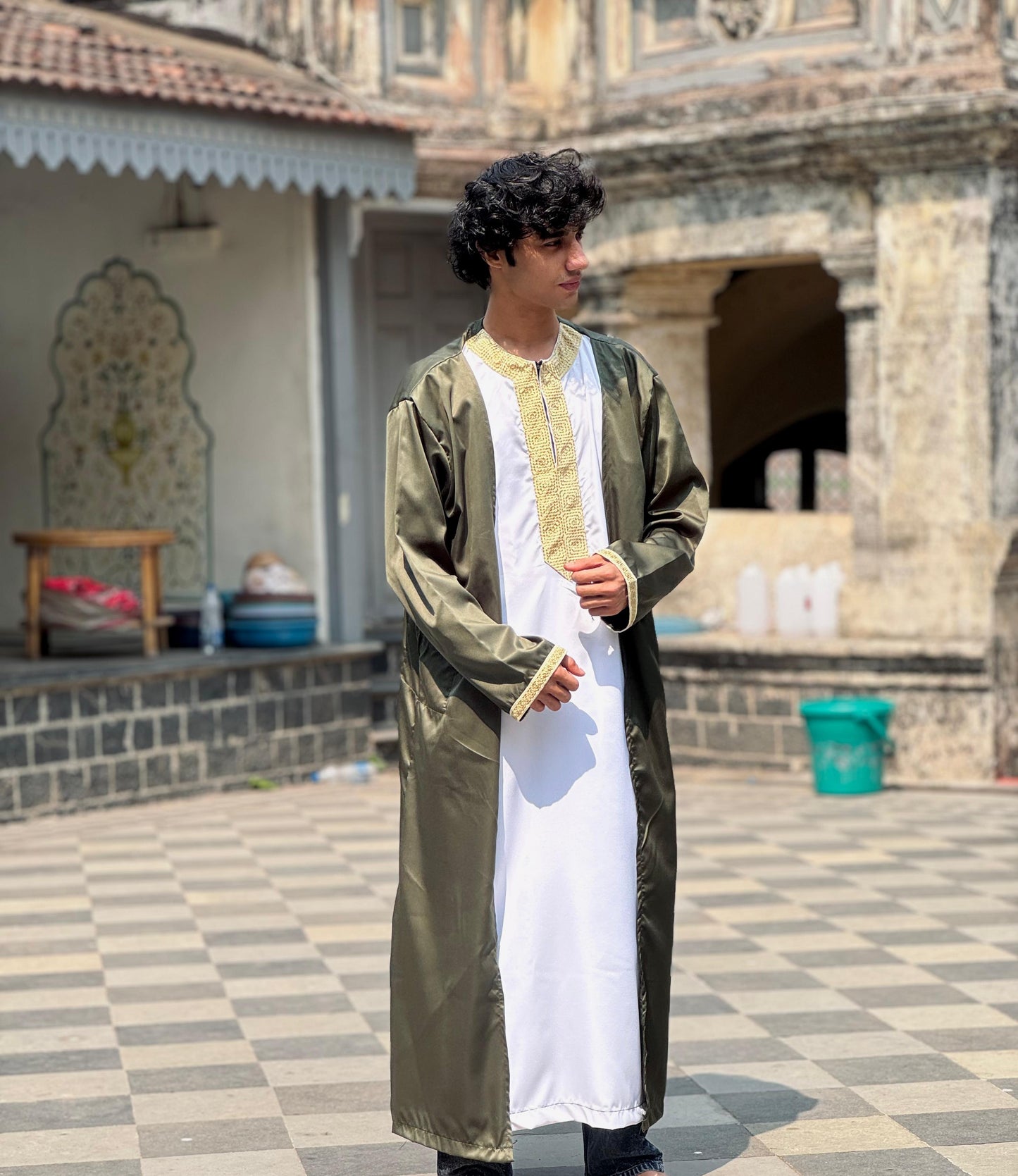 Olive Green Shrug Turkish Thobes