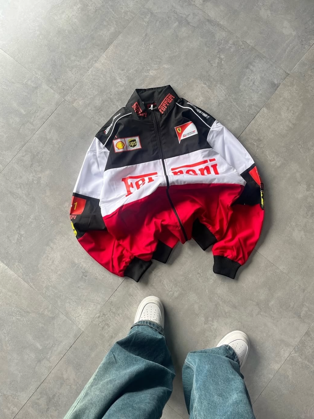 Tri-colour Ferrari F1 Racing Jacket