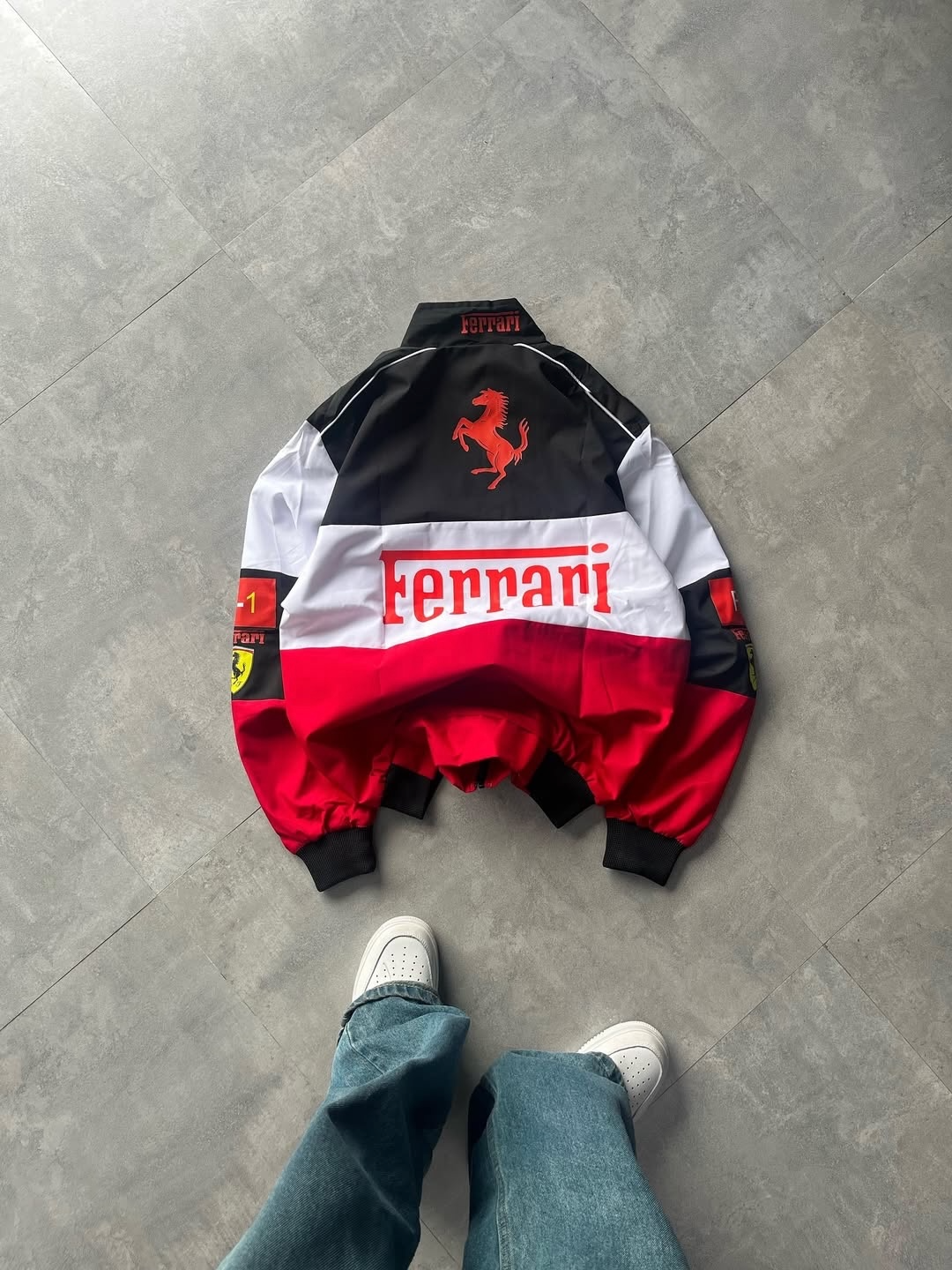 Tri-colour Ferrari F1 Racing Jacket