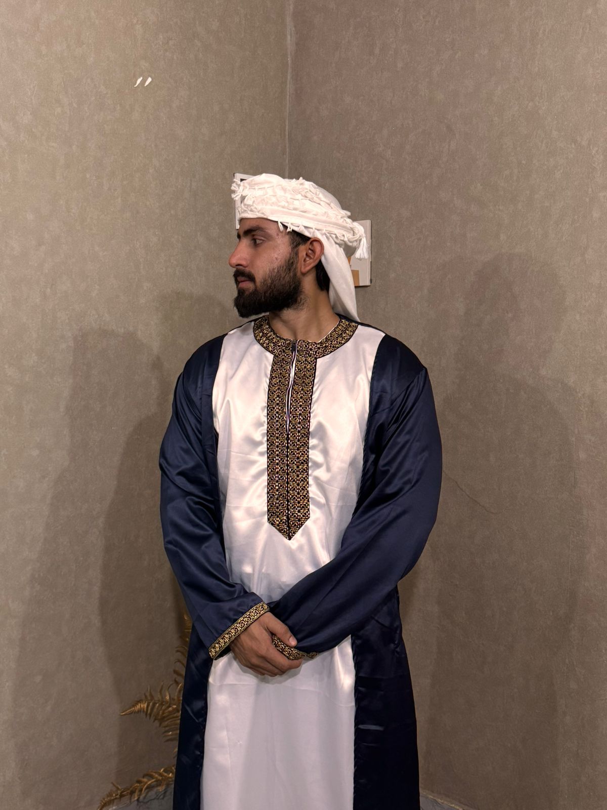 Navy Blue Shrug Turkish Thobes