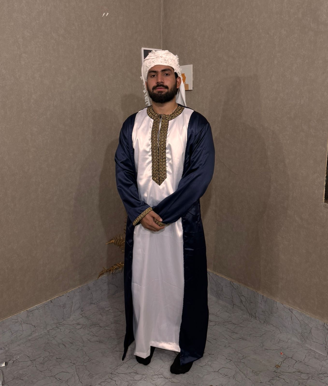 Navy Blue Shrug Turkish Thobes