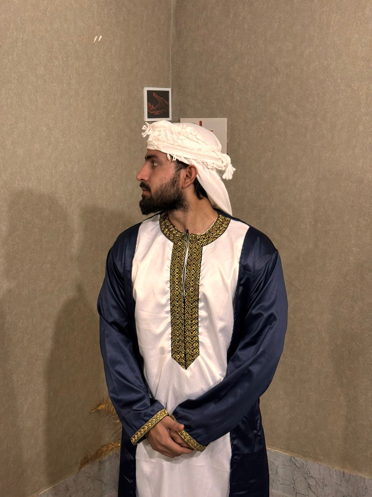 Navy Blue Shrug Turkish Thobes