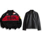 Premium Collection – Black Racing & Boxy Fit Leather Jacket