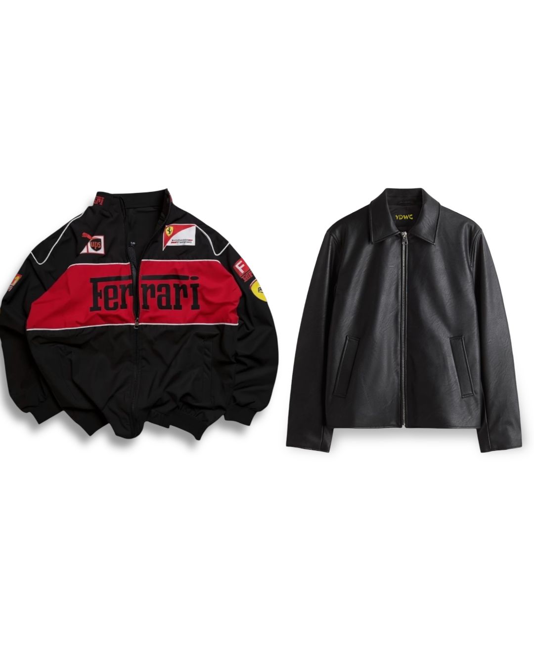 Premium Collection – Black Racing & Boxy Fit Leather Jacket