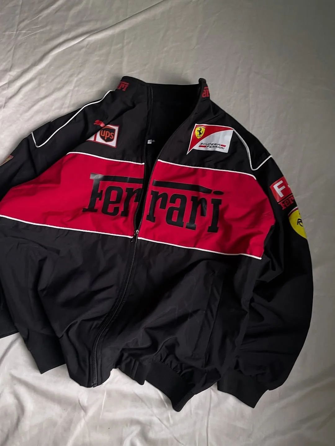 Premium Collection – Black Racing & Boxy Fit Leather Jacket