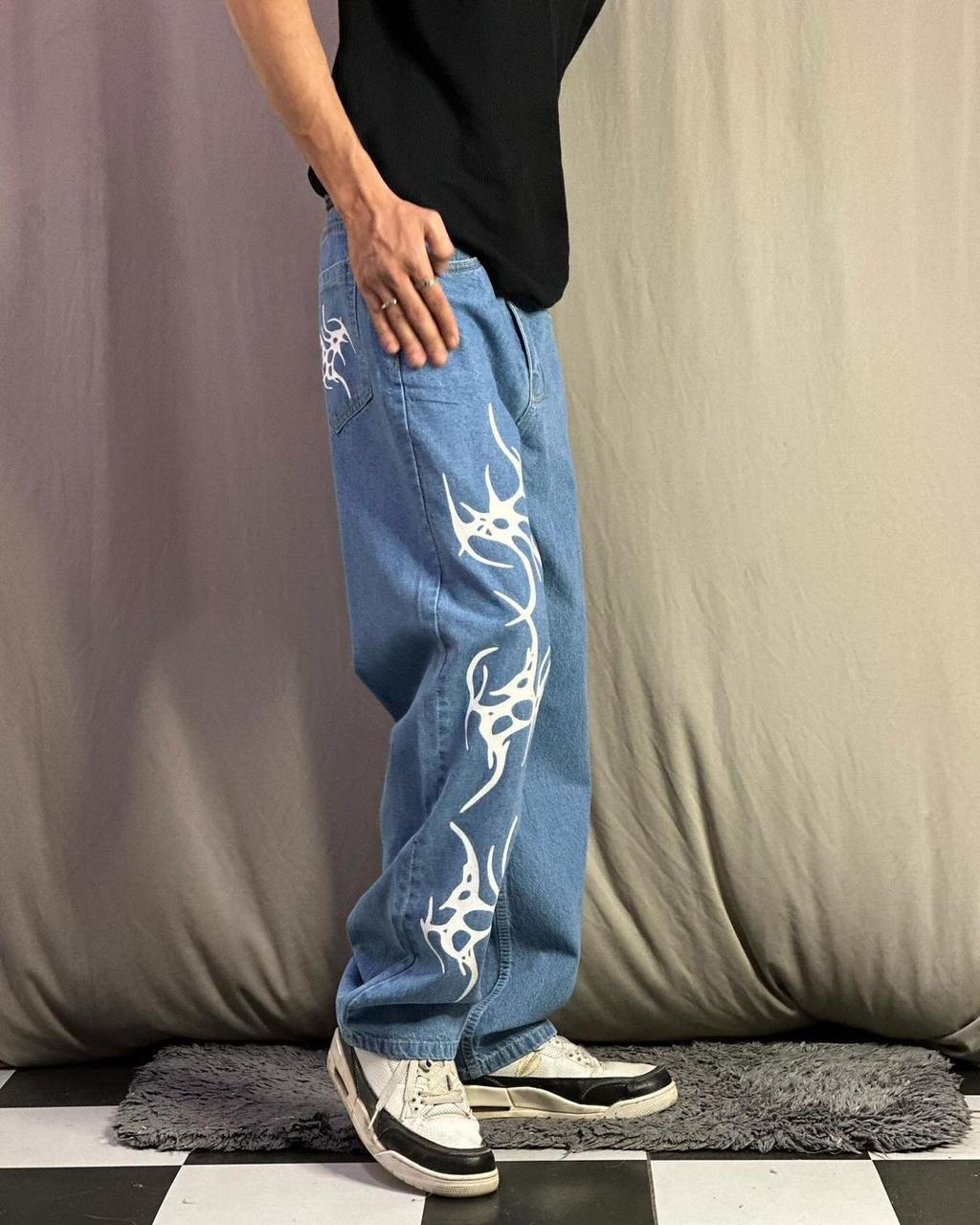 Hardcore Blue Straight Fit Denim Jeans
