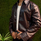 Boxy Fit Synthetic Leather Jacket by Yourdrip