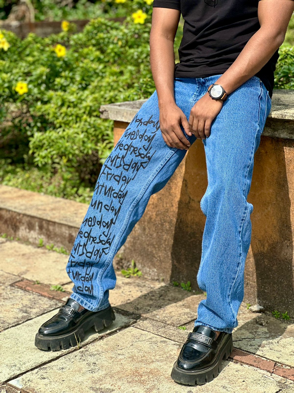 Weekdays Blue Straight Fit Denim Jeans