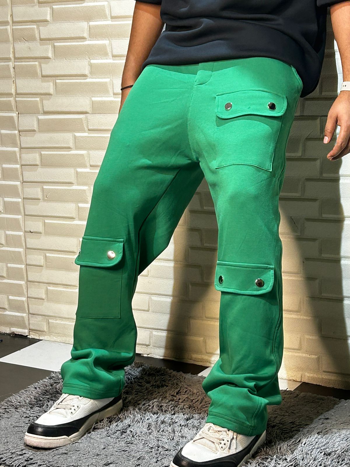 Men Cargo Pants Trousers For Men 2022 New Full Length Solid Color Loose  Multi-pocket Autumn