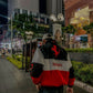 “Back view of Tri-Colour Ferrari F1 Racing Jacket with Ferrari horse logo and embroidery”