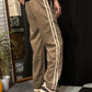 Khaki Velvet Finish Hard Cotton Straight Pant
