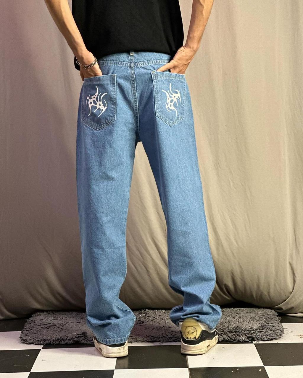 Hardcore Blue Straight Fit Denim Jeans