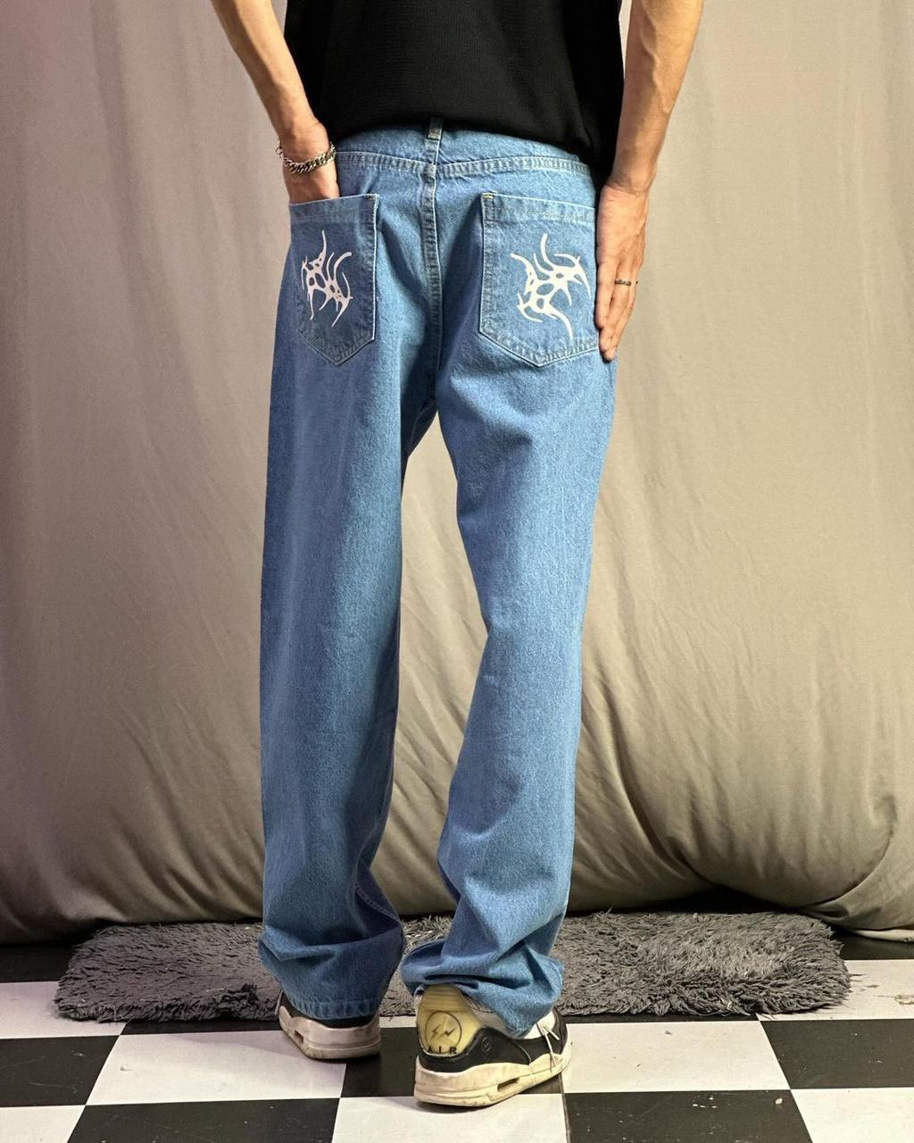 Hardcore Blue Straight Fit Denim Jeans
