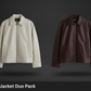 White and Brown Boxy Fit Leather Jacket Duo Pack – YDWC