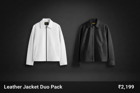 Premium Leather Jacket Collection – Boxy Fit White & Black