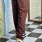 Brown Straight Fit Baggy Denim Jeans